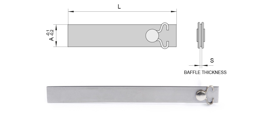 Self-locking baffles with spring - Linear