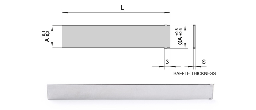 Self-locking baffles without spring - Linear