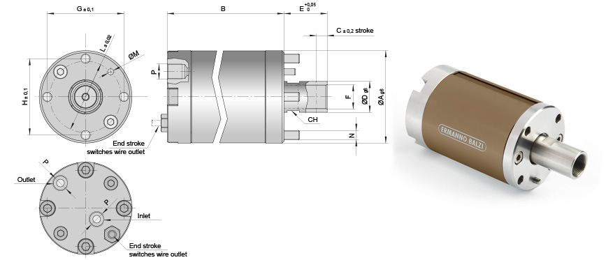 Locking cylinder - Rod forward locking