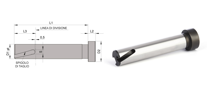 Sistema meccanico di taglio materozza